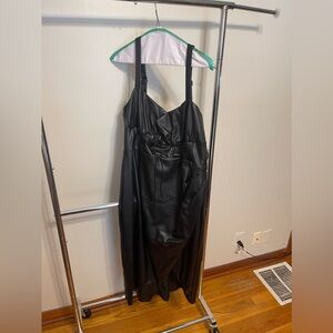 Revolve dress, black dress, faux leather dress, size 1x, only worn once
